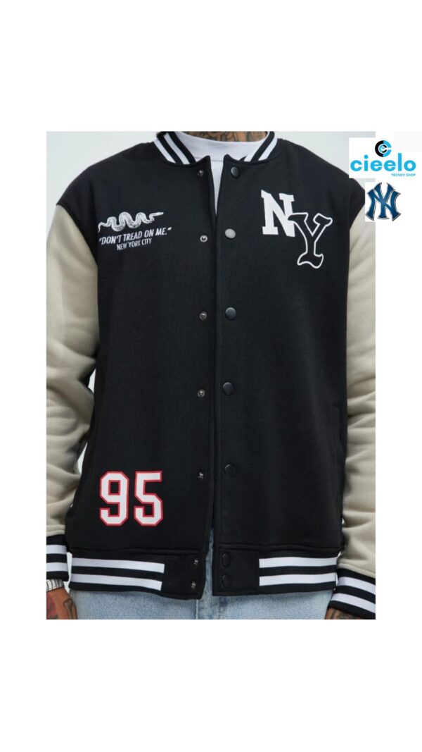 Chaqueta Varsity New York Negra  | Estilo Clásico