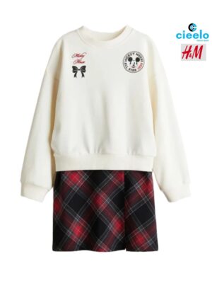Conjunto de sudadera y falda H&M