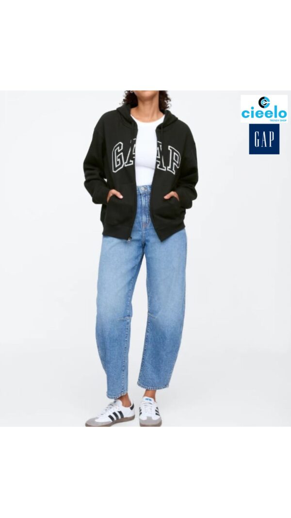 Sudadera Relaxed Gap Logo Zip – Estilo y Comodidad