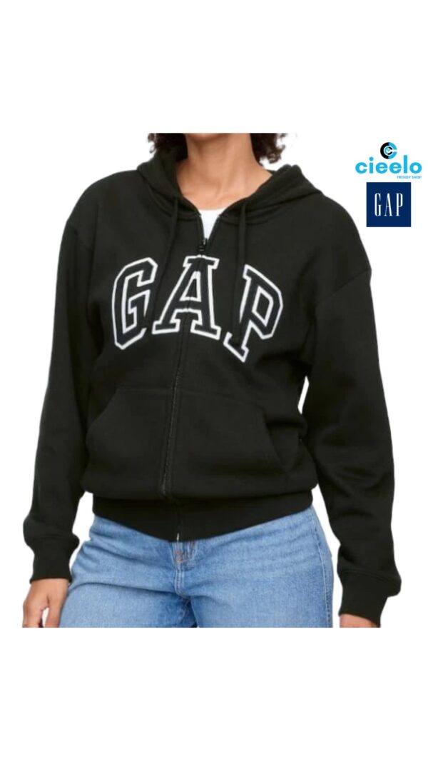 Sudadera Relaxed Gap Logo Zip – Estilo y Comodidad