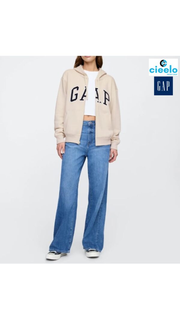 Sudadera Relaxed Gap Logo Zip – Estilo y Comodidad