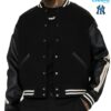 Bone Applique Varsity Bomber Jacket - Estilo Único