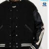 Bone Applique Varsity Bomber Jacket - Estilo Único