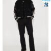 Bone Applique Varsity Bomber Jacket - Estilo Único