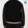 Bone Applique Varsity Bomber Jacket - Estilo Único