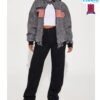 Chaqueta Bomber Lavada Estilo Los Ángeles