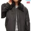 Chaqueta bomber acolchada con cuello H&M