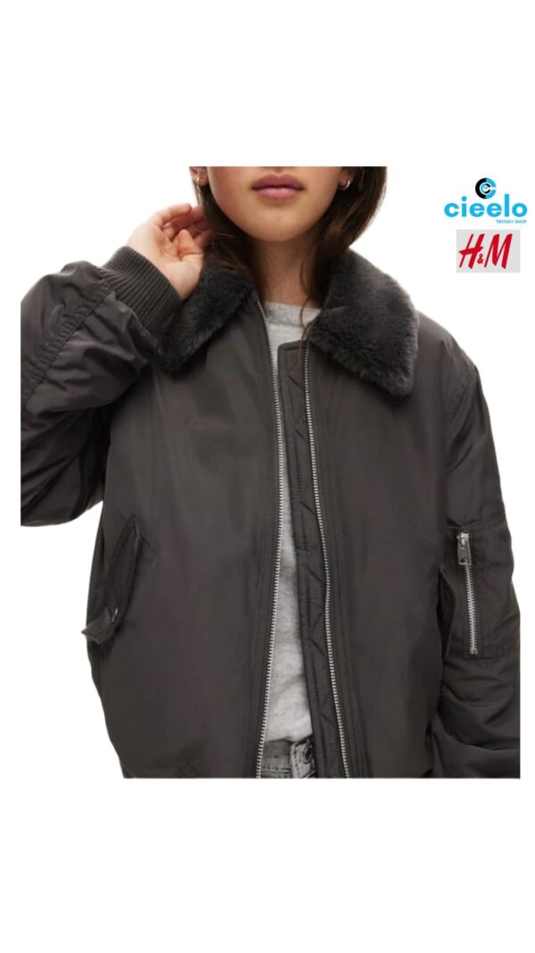 Chaqueta bomber acolchada con cuello H&M