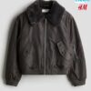 Chaqueta bomber acolchada con cuello H&M