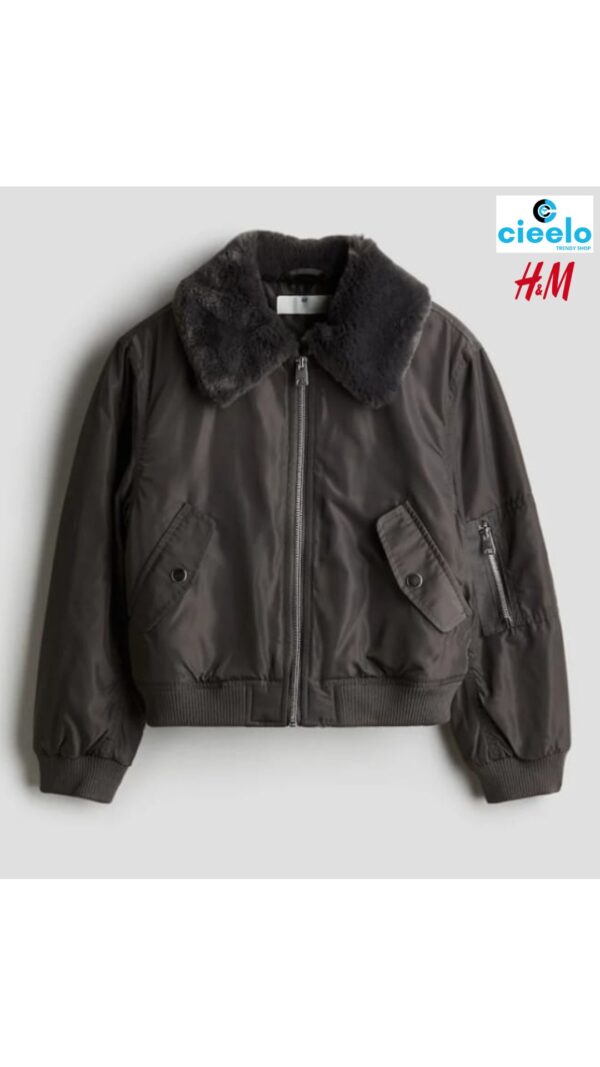 Chaqueta bomber acolchada con cuello H&M