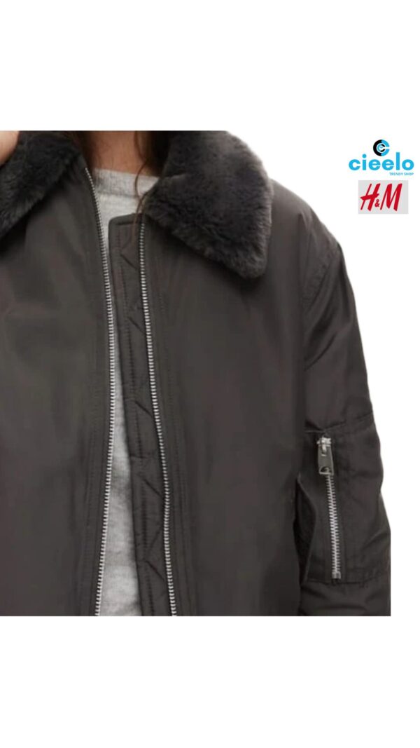 Chaqueta bomber acolchada con cuello H&M