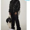 Ride With Me Baggy Padded Nylon Pants in Brown