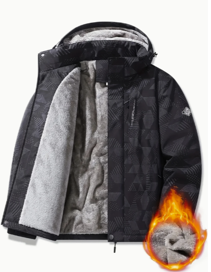 Chaqueta con Capucha Invierno – Forro Polar + Bolsillos