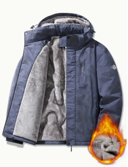 Chaqueta con Capucha Invierno – Forro Polar + Bolsillos