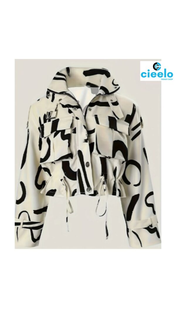 Chaqueta con Estampado Completo – Elegante y Ligera