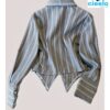 Túnica a Rayas con Cuello Polo y Botones Elegante