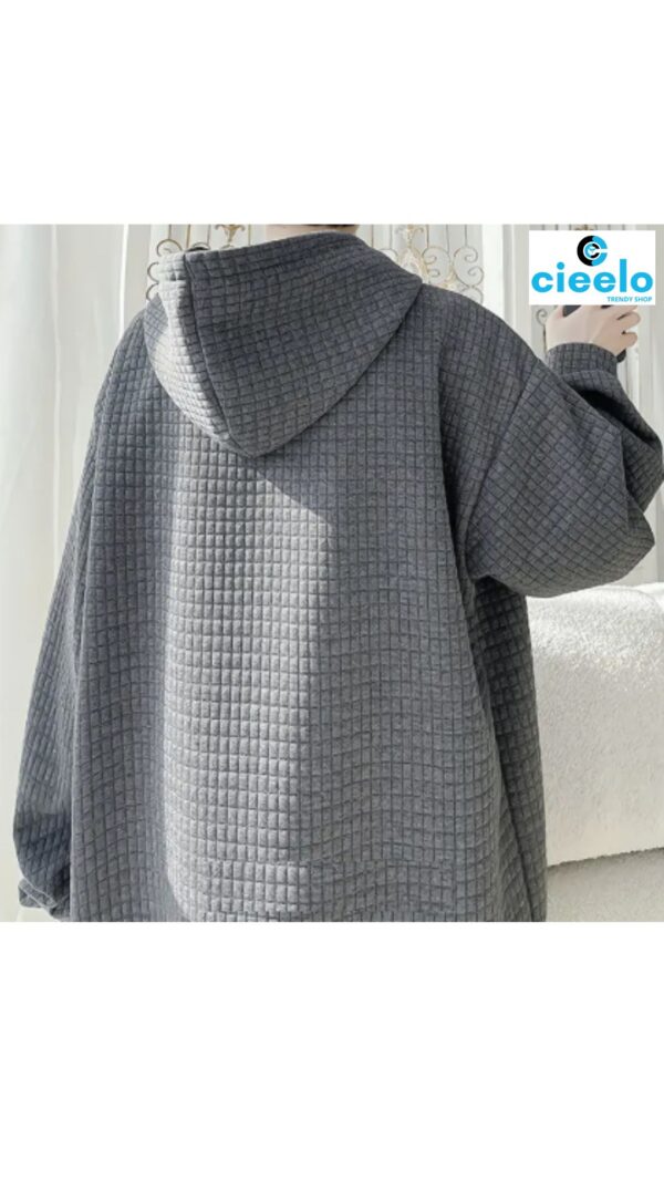 Sudadera Hombre Waffle – Casual, Holgada y con Capucha
