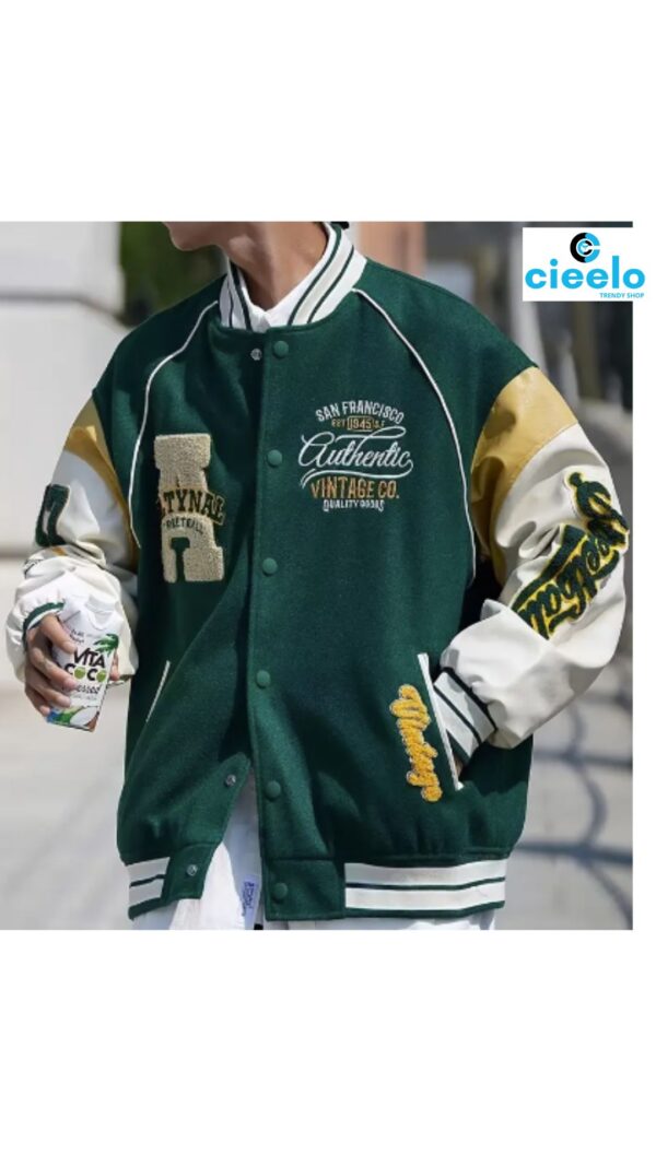 Chaqueta Varsity Bordada – Estilo clásico y auténtico