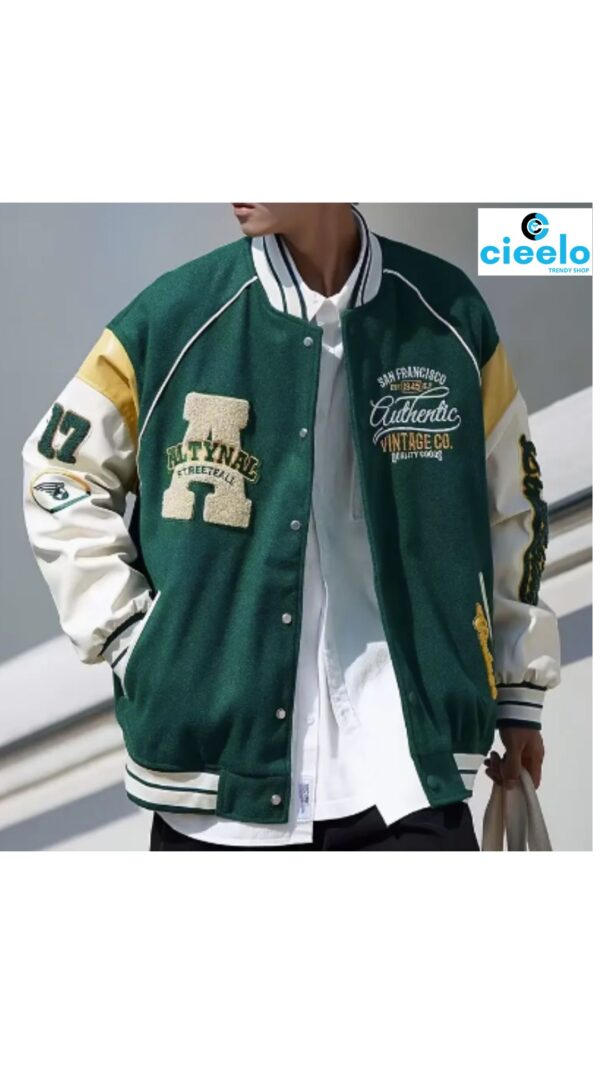 Chaqueta Varsity Bordada – Estilo clásico y auténtico