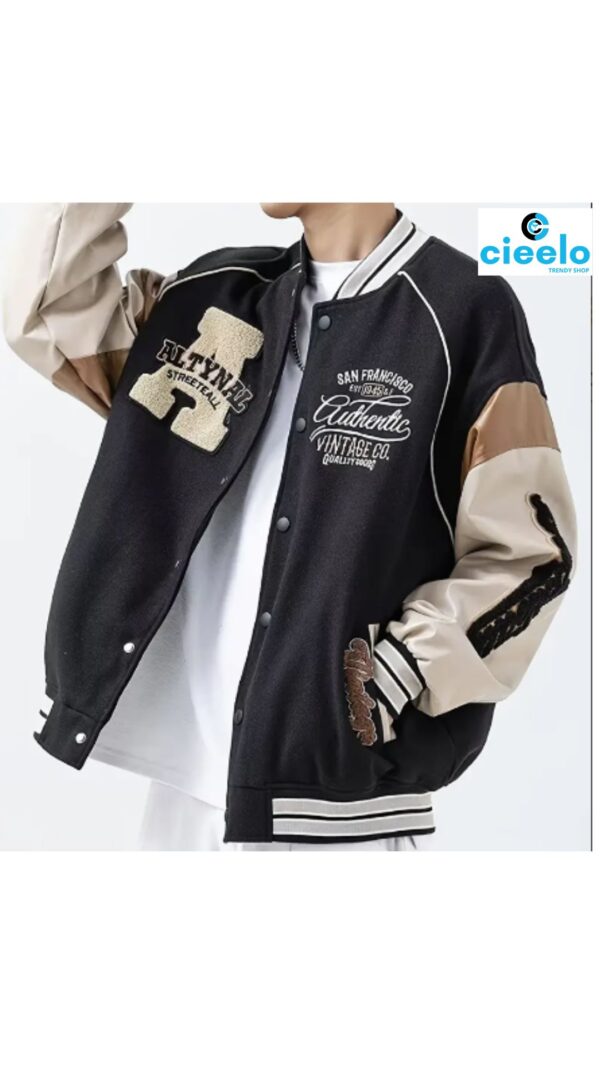 Chaqueta Varsity Bordada – Estilo clásico y auténtico