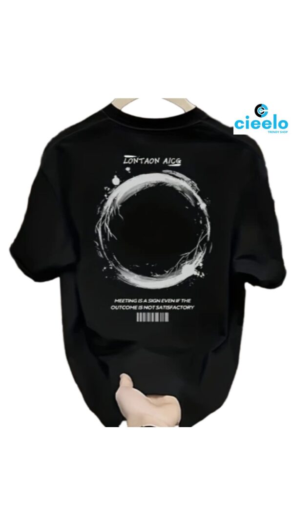 Camiseta de Algodón Gráfica – Estilo Casual Holgado