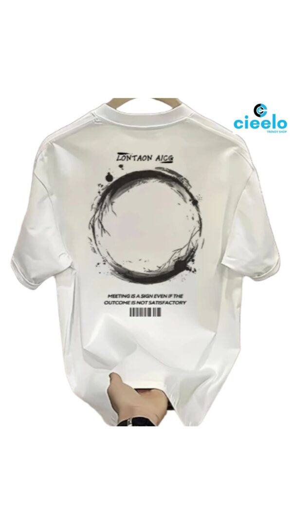 Camiseta de Algodón Gráfica – Estilo Casual Holgado