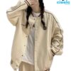 Chaqueta vintage béisbol mujer – Estilo y abrigo top