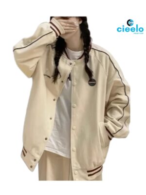 Chaqueta vintage béisbol mujer – Estilo y abrigo top
