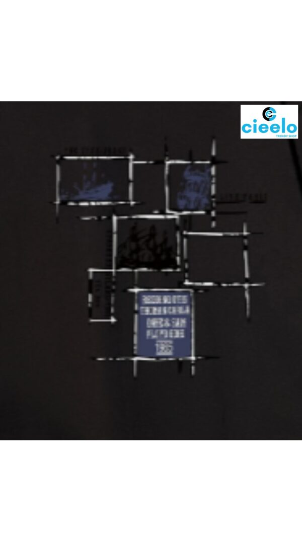Camiseta Geométrica Hombre – Algodón 100% Street Casual