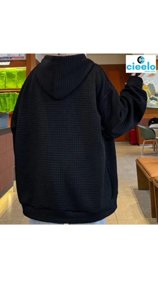 Sudadera Hombre Waffle – Casual, Holgada y con Capucha