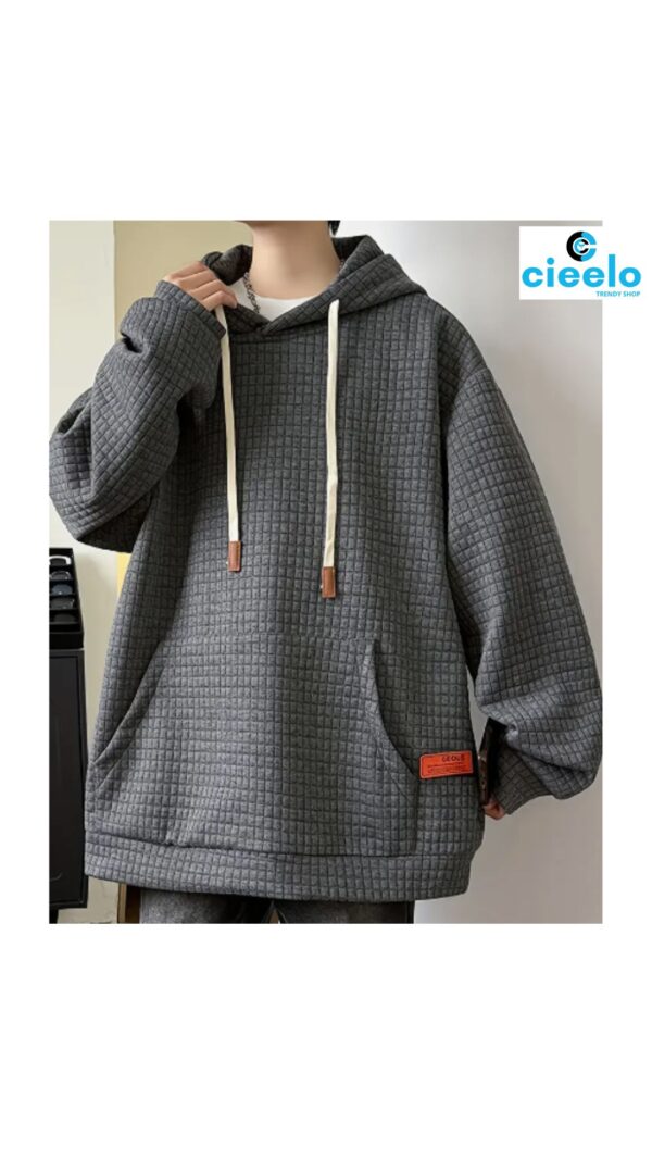 Sudadera Hombre Waffle – Casual, Holgada y con Capucha