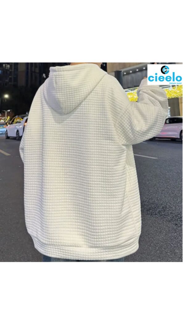 Sudadera Hombre Waffle – Casual, Holgada y con Capucha