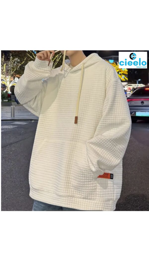 Sudadera Hombre Waffle – Casual, Holgada y con Capucha