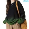 Sudadera Degradada Verde Mujer – Estilo Moderno y Cómodo