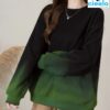 Sudadera Degradada Verde Mujer – Estilo Moderno y Cómodo