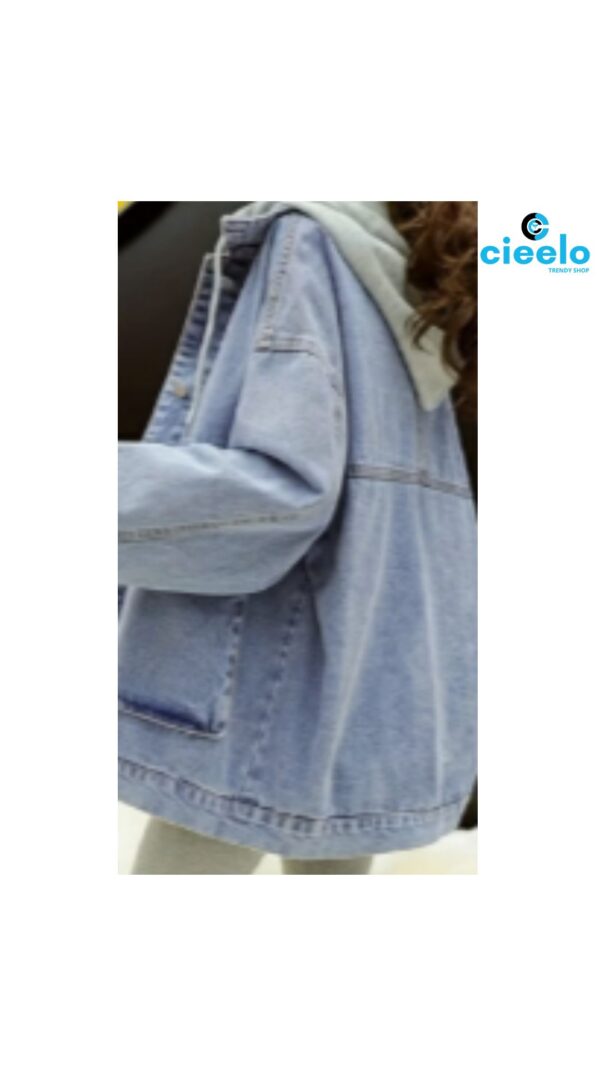 Chaqueta de mezclilla con capucha – Estilo vintage y cómodo