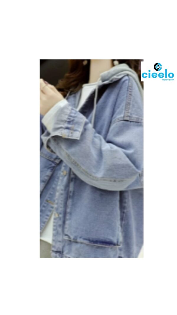 Chaqueta de mezclilla con capucha – Estilo vintage y cómodo