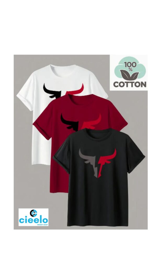 Pack de 3 Camisetas de Algodón para Hombre