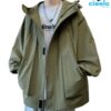 Chaqueta con capucha – Cortavientos casual en talla grande