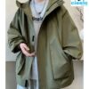 Chaqueta con capucha – Cortavientos casual en talla grande