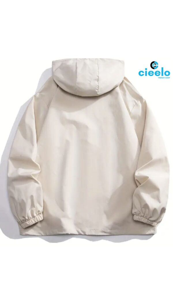 Chaqueta con capucha – Cortavientos casual en talla grande