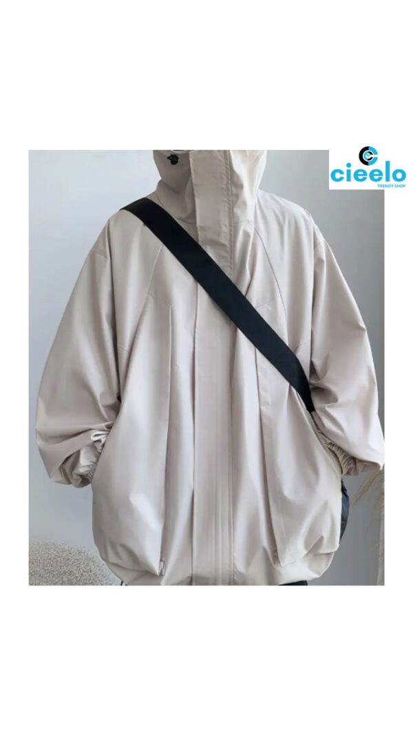 Chaqueta con capucha – Cortavientos casual en talla grande