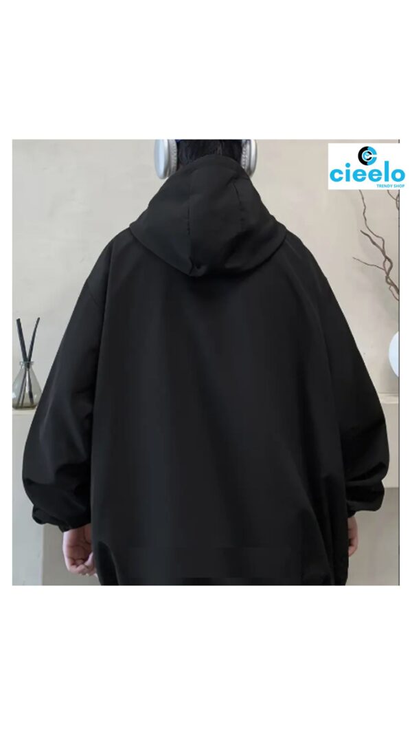 Chaqueta con capucha – Cortavientos casual en talla grande