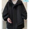 Chaqueta con capucha – Cortavientos casual en talla grande