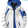 Chaqueta Preppy con Capucha y Cremallera para Hombre