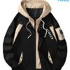 Chaqueta Preppy con Capucha y Cremallera para Hombre