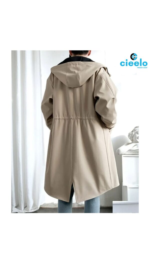 Abrigo Trench Beige con Capucha – Estilo y Protección para el Frío