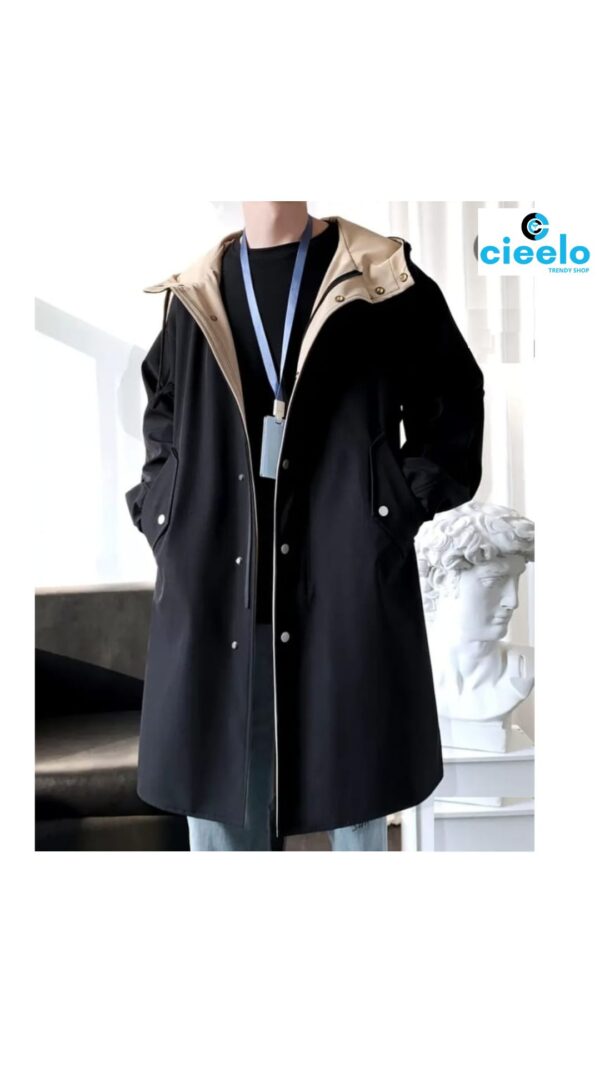 Abrigo Trench Beige con Capucha – Estilo y Protección para el Frío