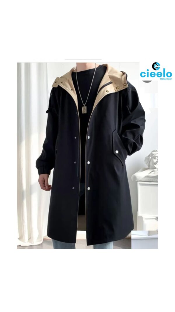 Abrigo Trench Beige con Capucha – Estilo y Protección para el Frío