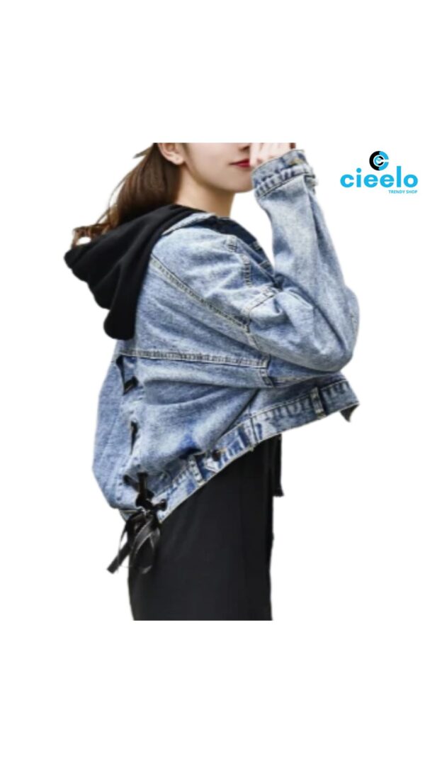 Chaqueta Casual de Mezclilla para   Mujer – Estilo Primavera/Otoño con Botones y Cierre Frontal